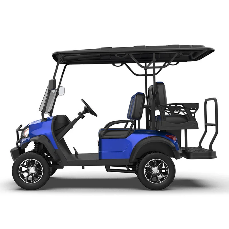 Sécurité du terrain de golf: le rôle des voiturettes de golf liftées bleues dans la gestion des cours