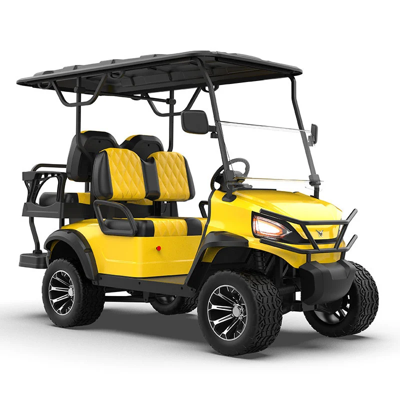 ggl 22 seater yellow lifted golf cart6