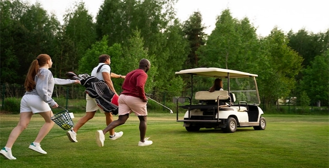 Les aventures étonnamment hilarantes des voiturettes de golf électriques